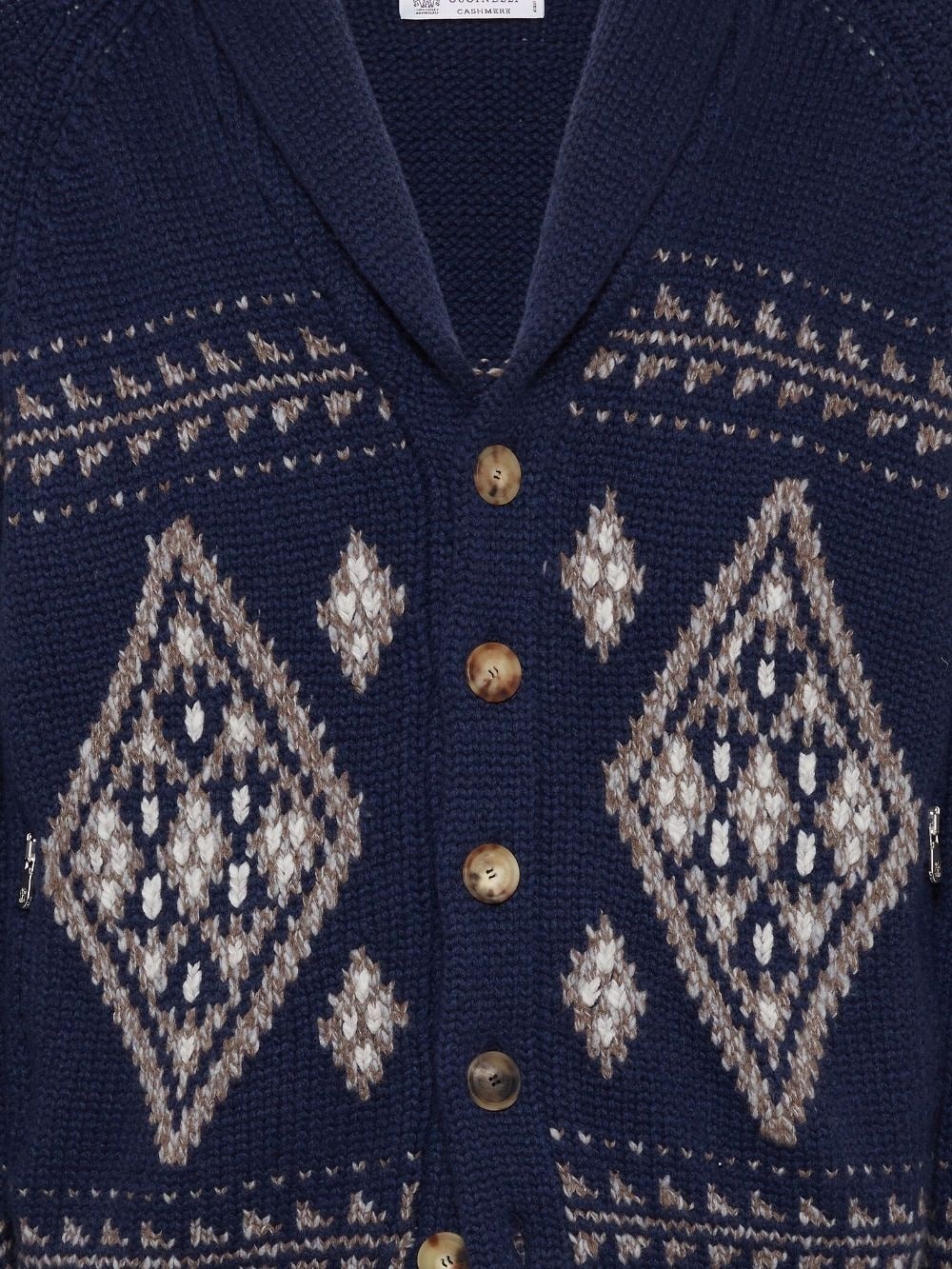 intarsia-knit cashmere cardigan - 5