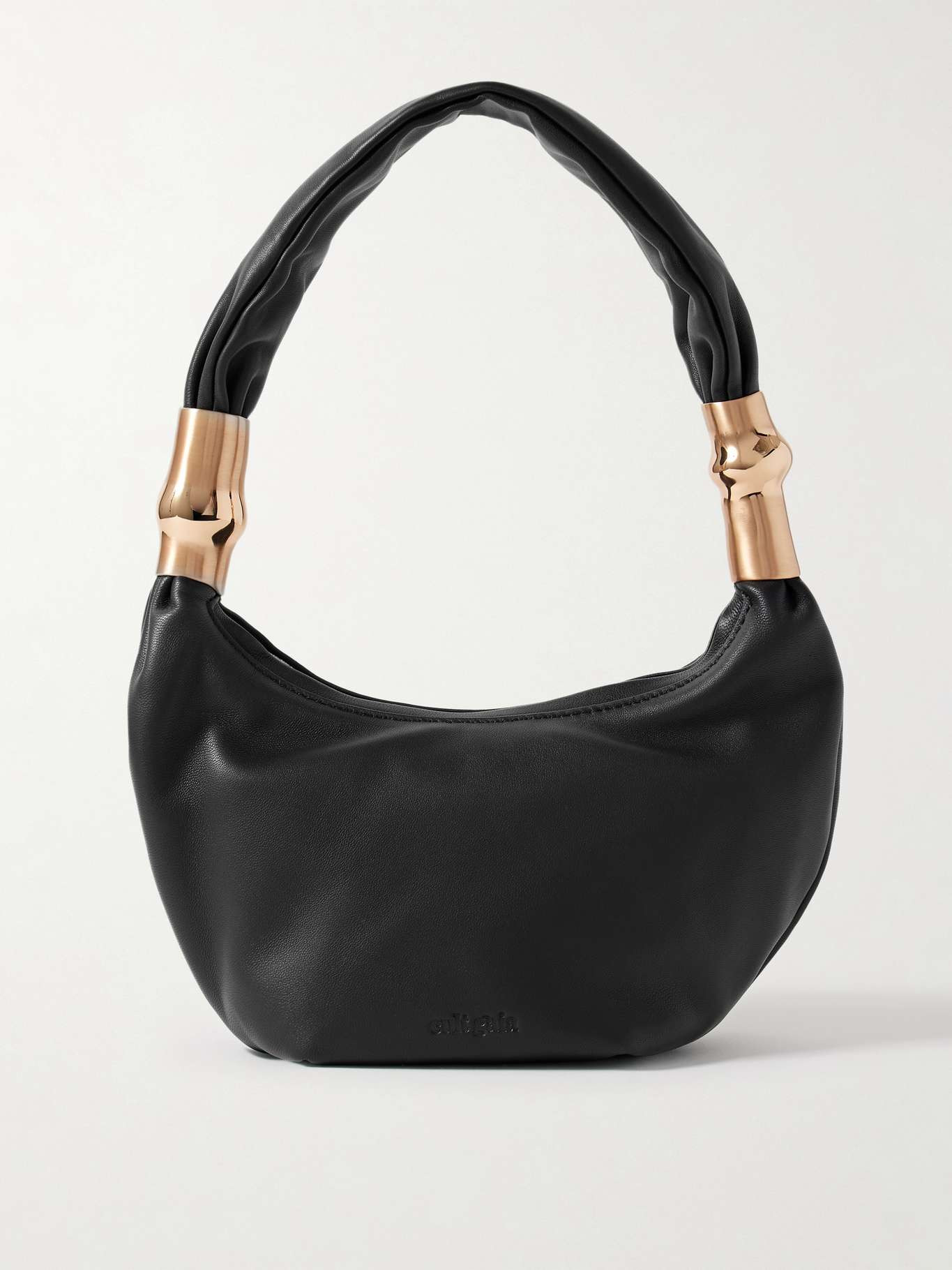 Meala embellished leather shoulder bag Black - 1