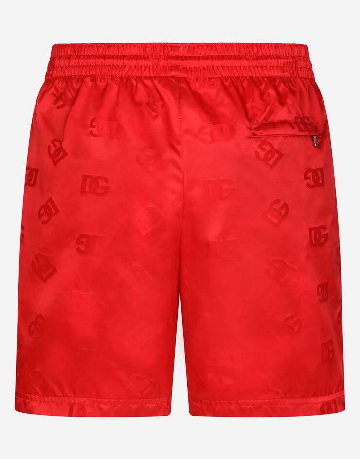 Mid-length jacquard swim trunks with DG Monogram - 2