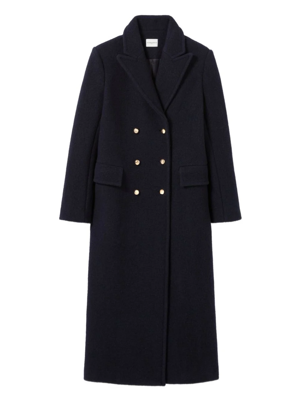 double-breasted wool coat - 1