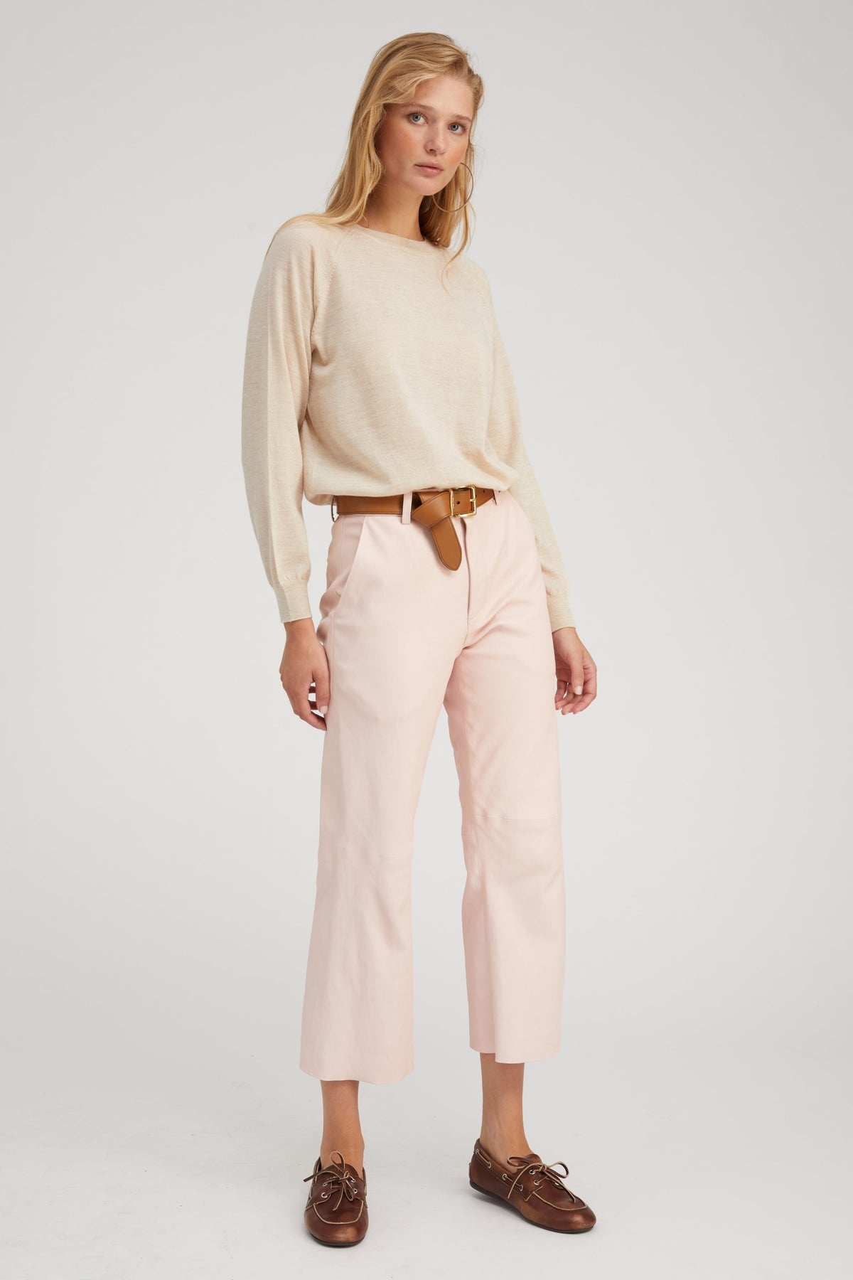 LATTE CASHMERE RAGLAN SWEATER - 2