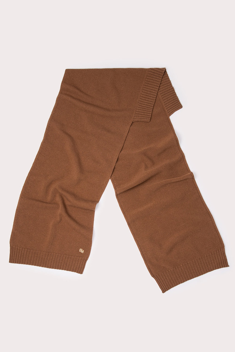 BY FAR Collar Scarf Mocha Wool outlook