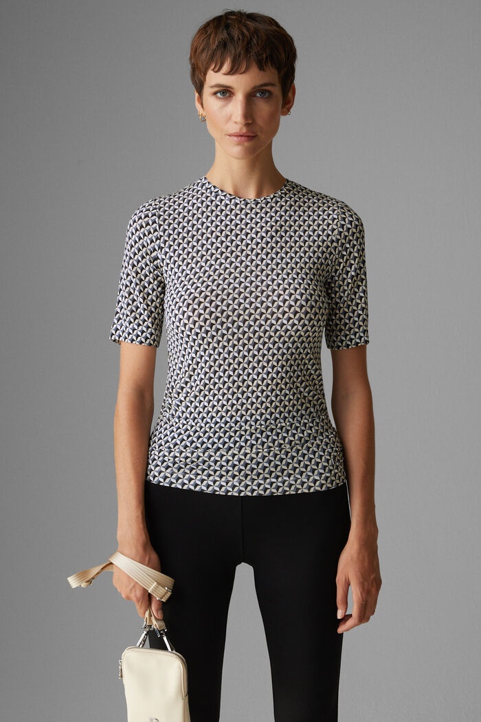 Adina T-shirt in Black/Blue - 2