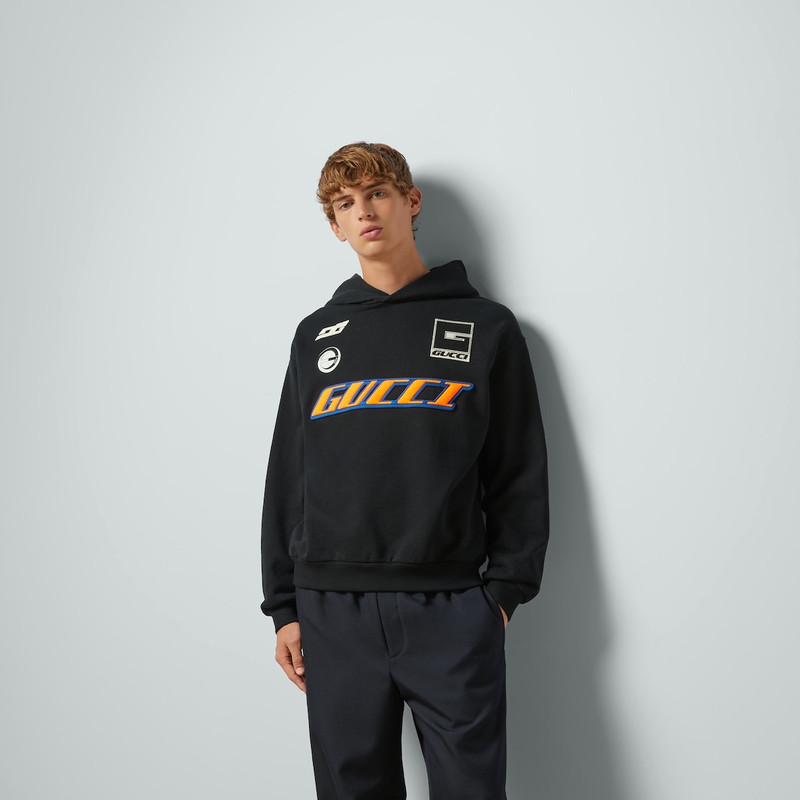 Cotton jersey hooded sweatshirt 5