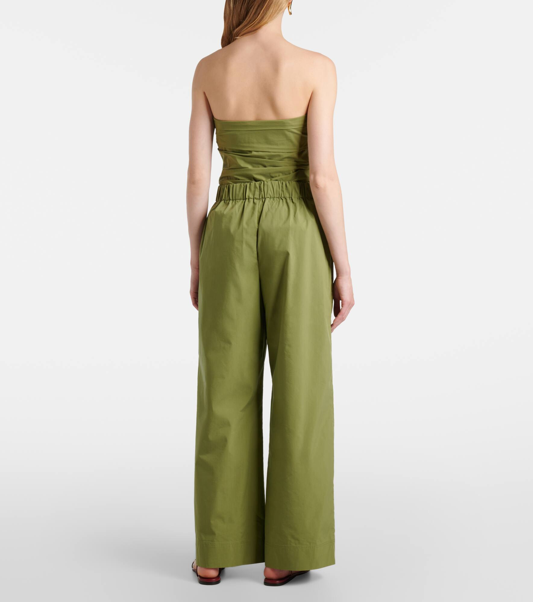 Arden cotton-blend wide-leg pants - 3