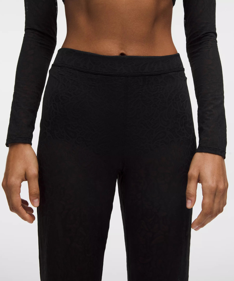 Paisley Lace Jacquard High-Rise Flared Pant 4