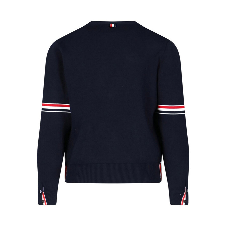 Thom Browne Stripe Detailed Milano V-Neck Cardigan - 6