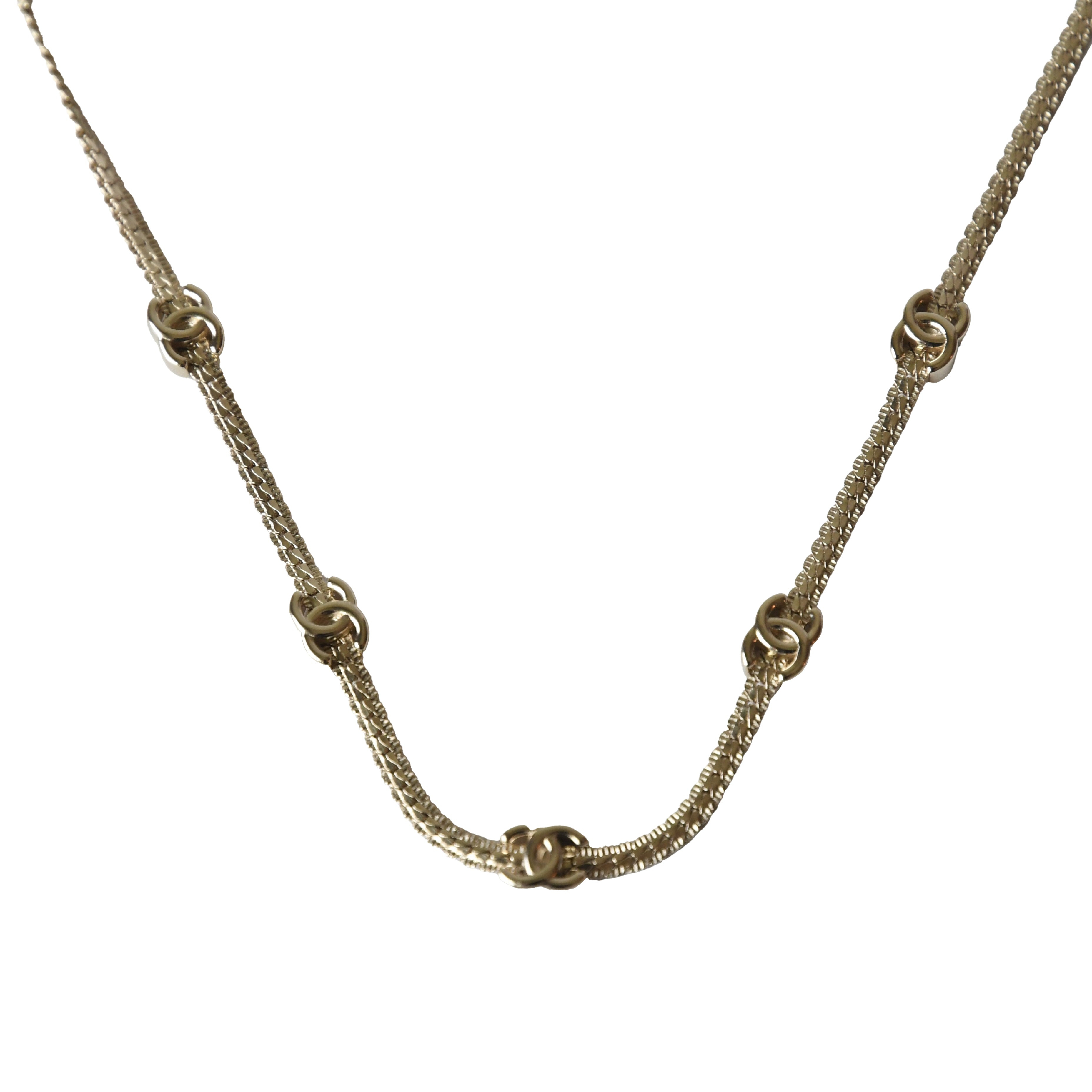 Chanel Five Metal CC Choker Necklace Gold - 2