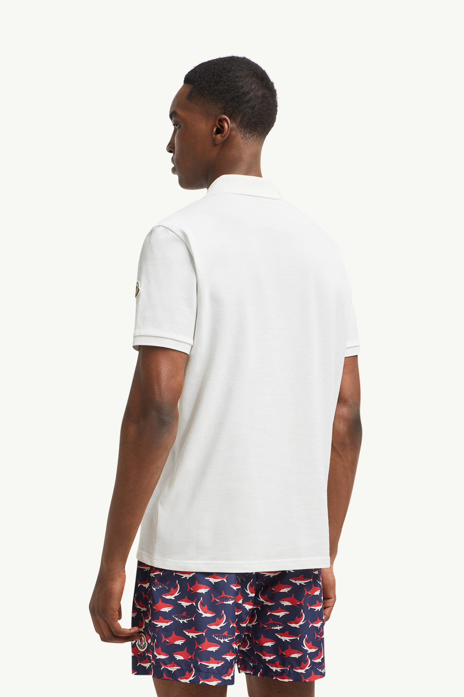 Shark Patch Cotton Piquet Polo Shirt - 5