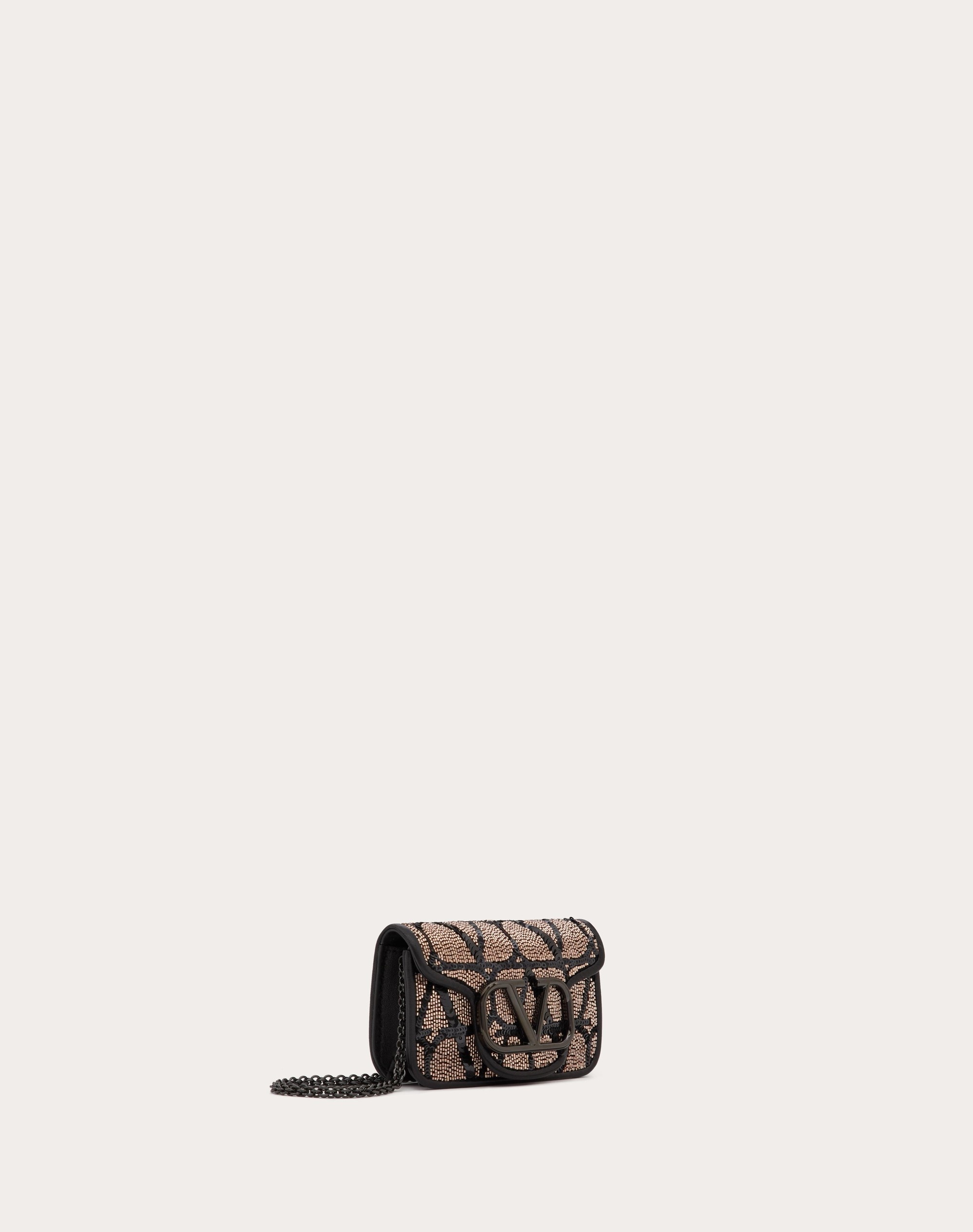 LOCÒ MICRO BAG WITH CHAIN WITH TOILE ICONOGRAPHE EMBROIDERY - 2