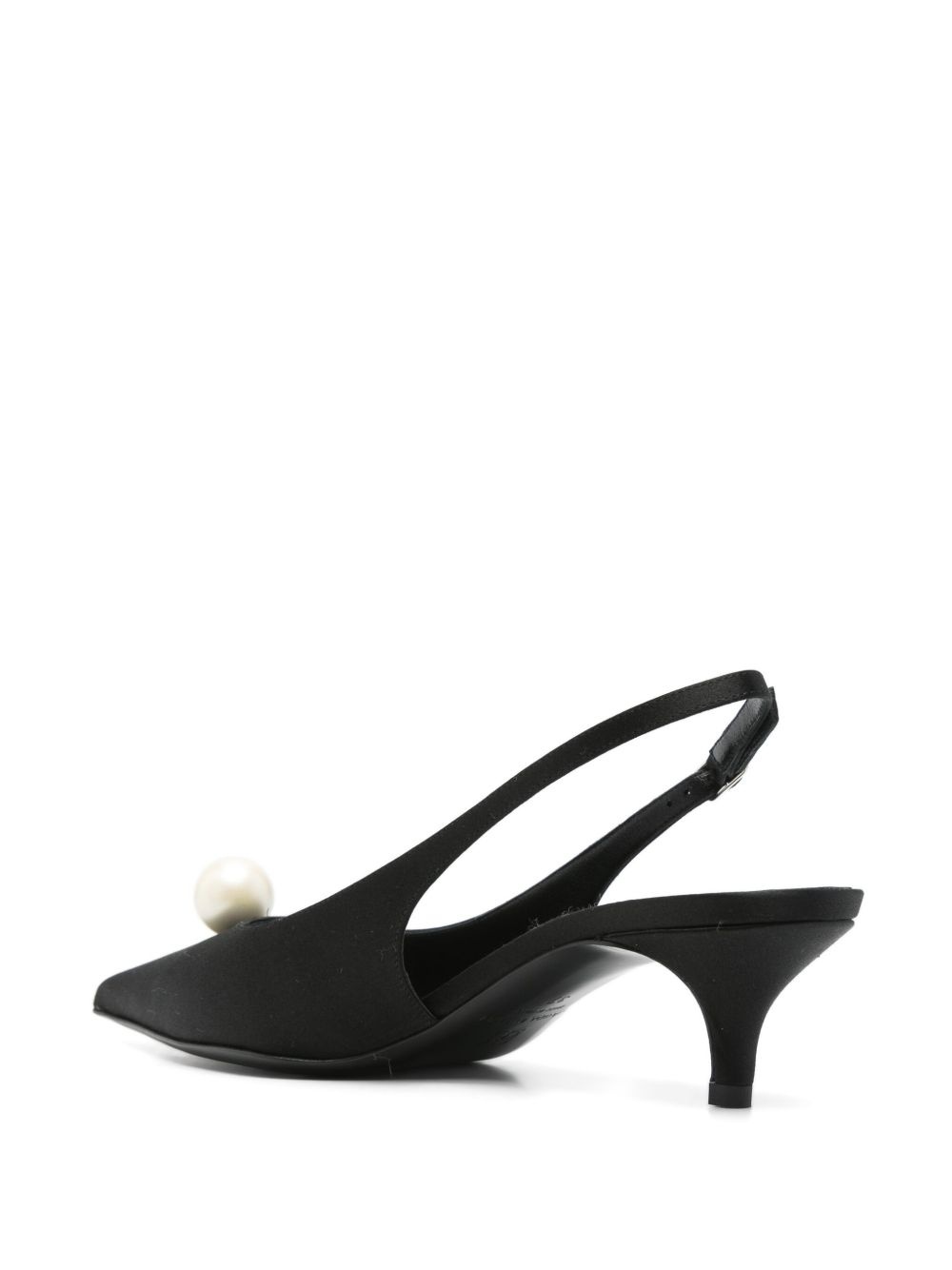 50mm pearl-detail satin pumps - 3