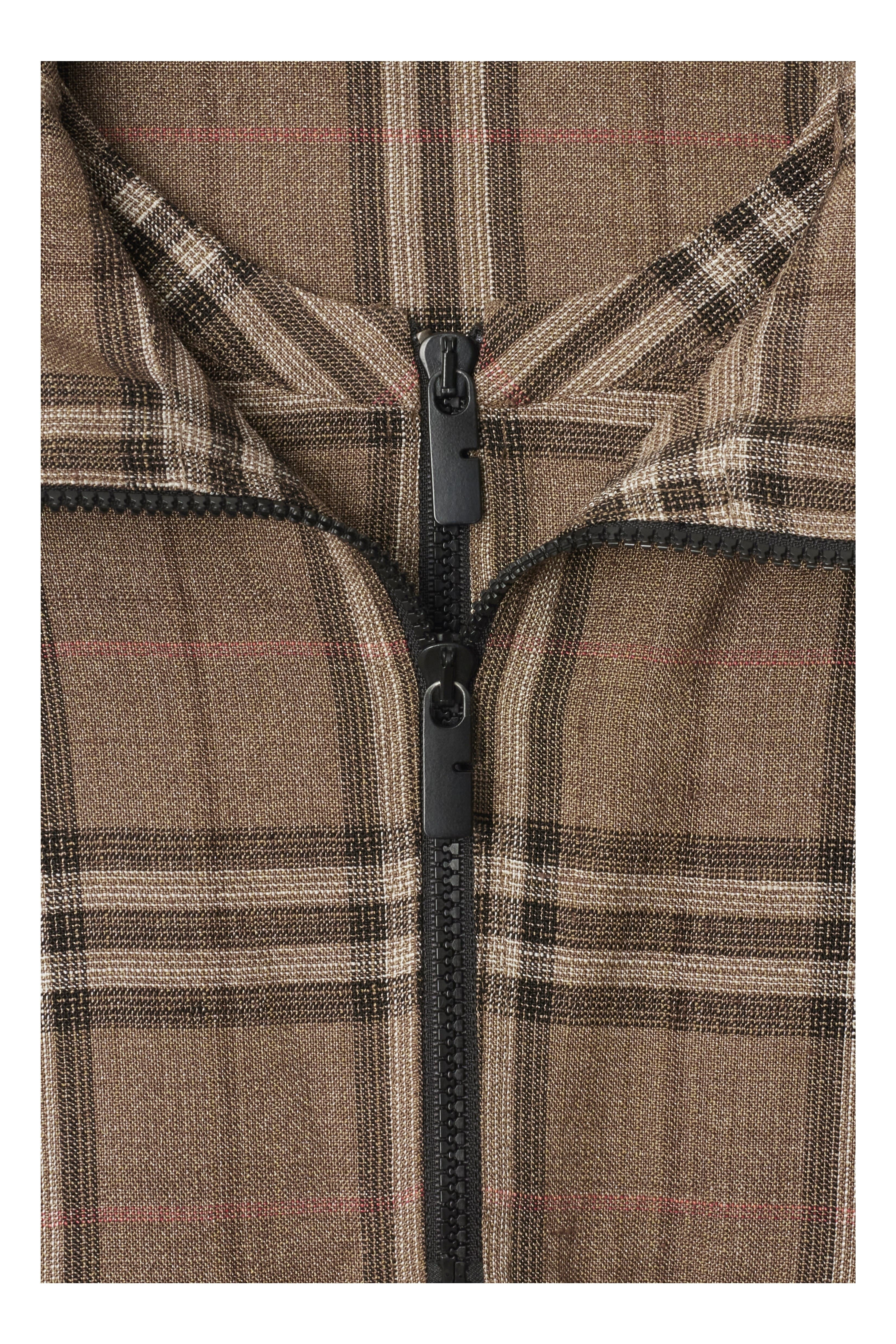 burberry Check Silk Blend Half-zip Jacket in Brush at Nordstrom - 5