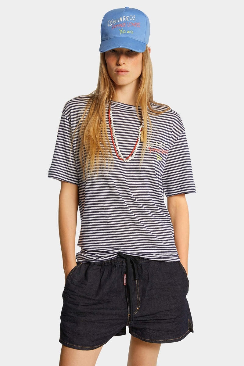 SUMMER LOVERS BREEZY FIT STRIPED T-SHIRT - 3