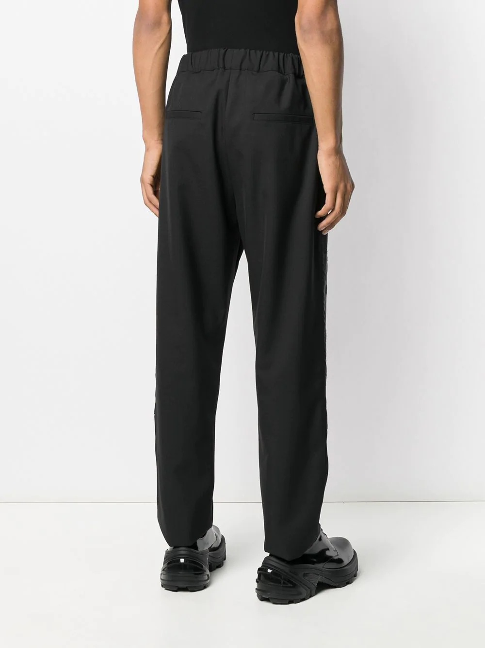 panelled straight leg trousers - 4