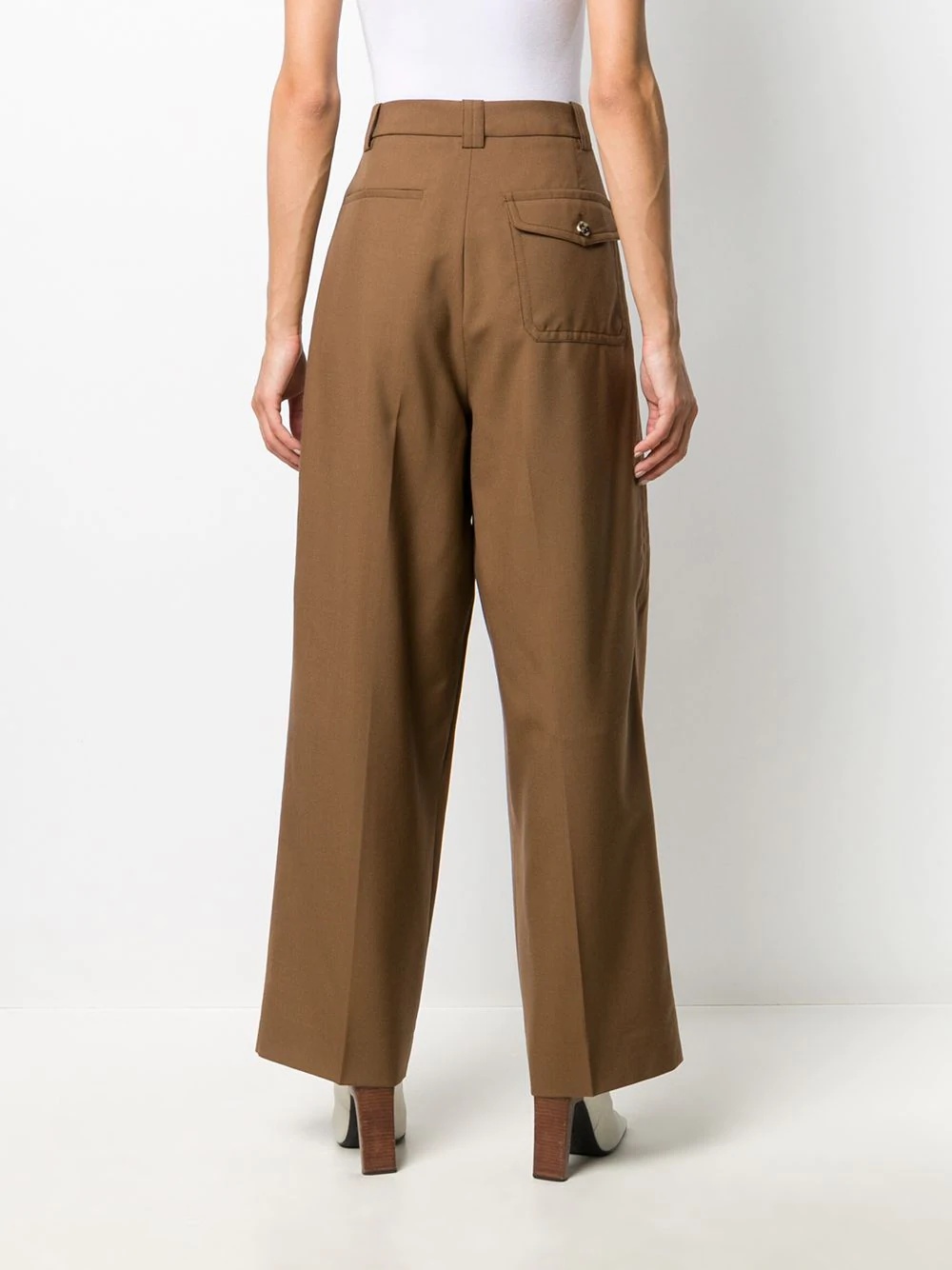 wide leg tailored trousers - 4