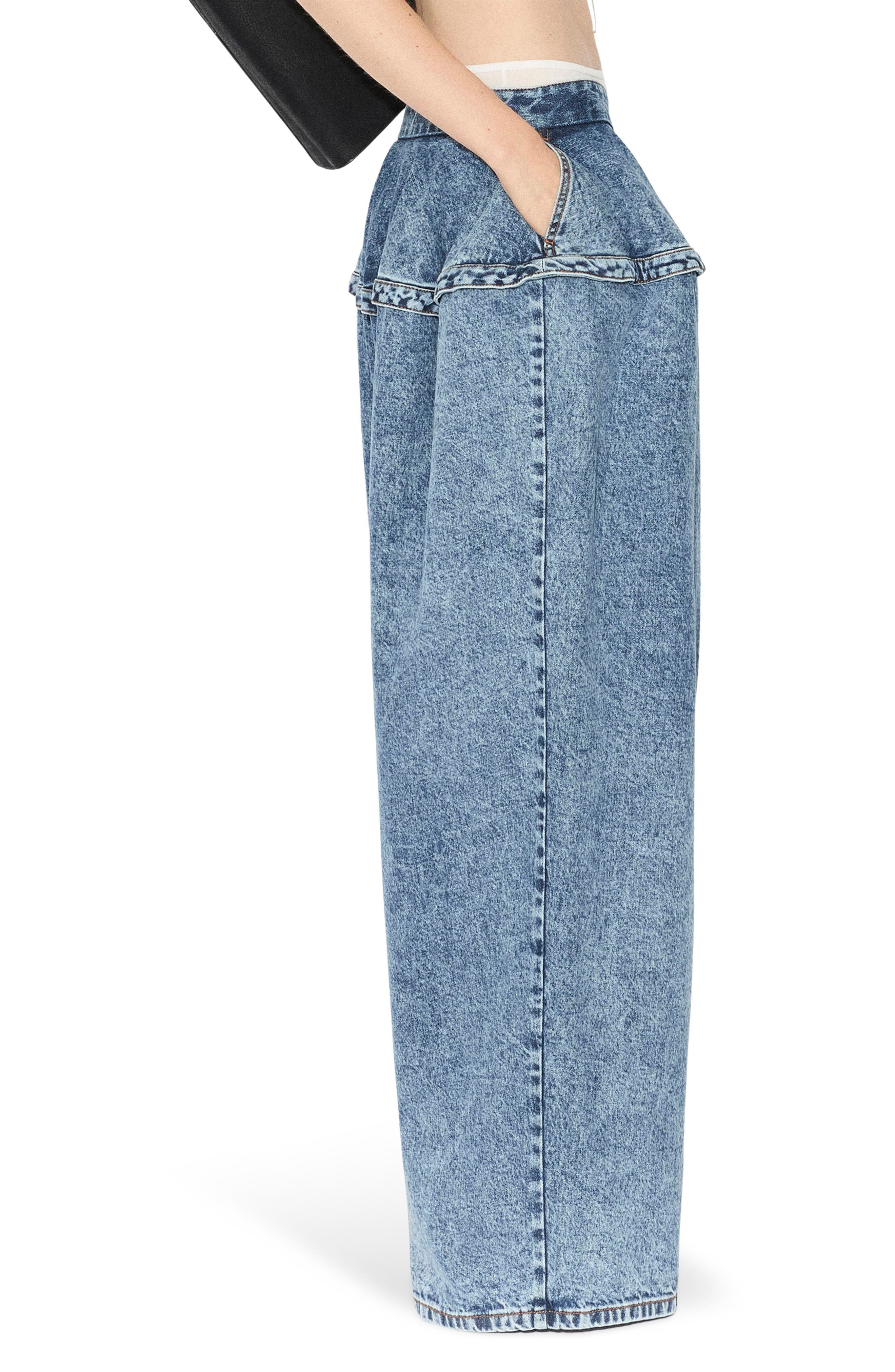 Alaïa Basque Jeans in Bleu Neige at Nordstrom - 3