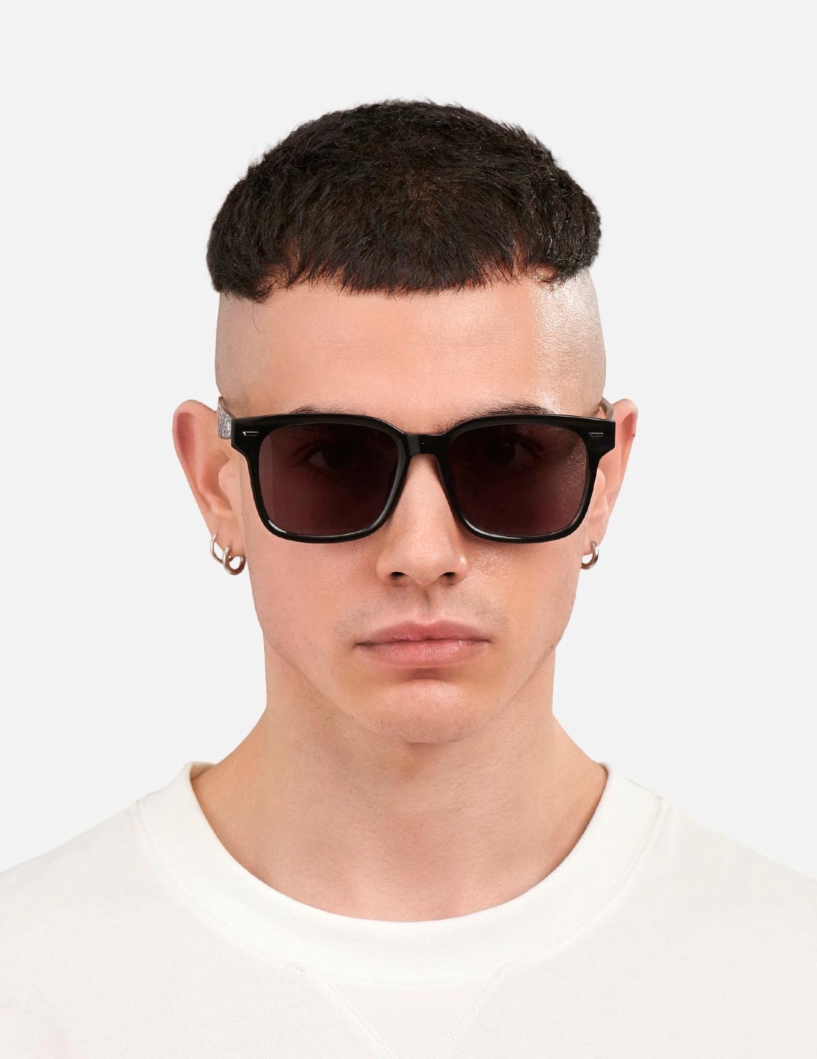 MONOGRAM PRINT TEMPLE SQUARE SUNGLASSES - 4