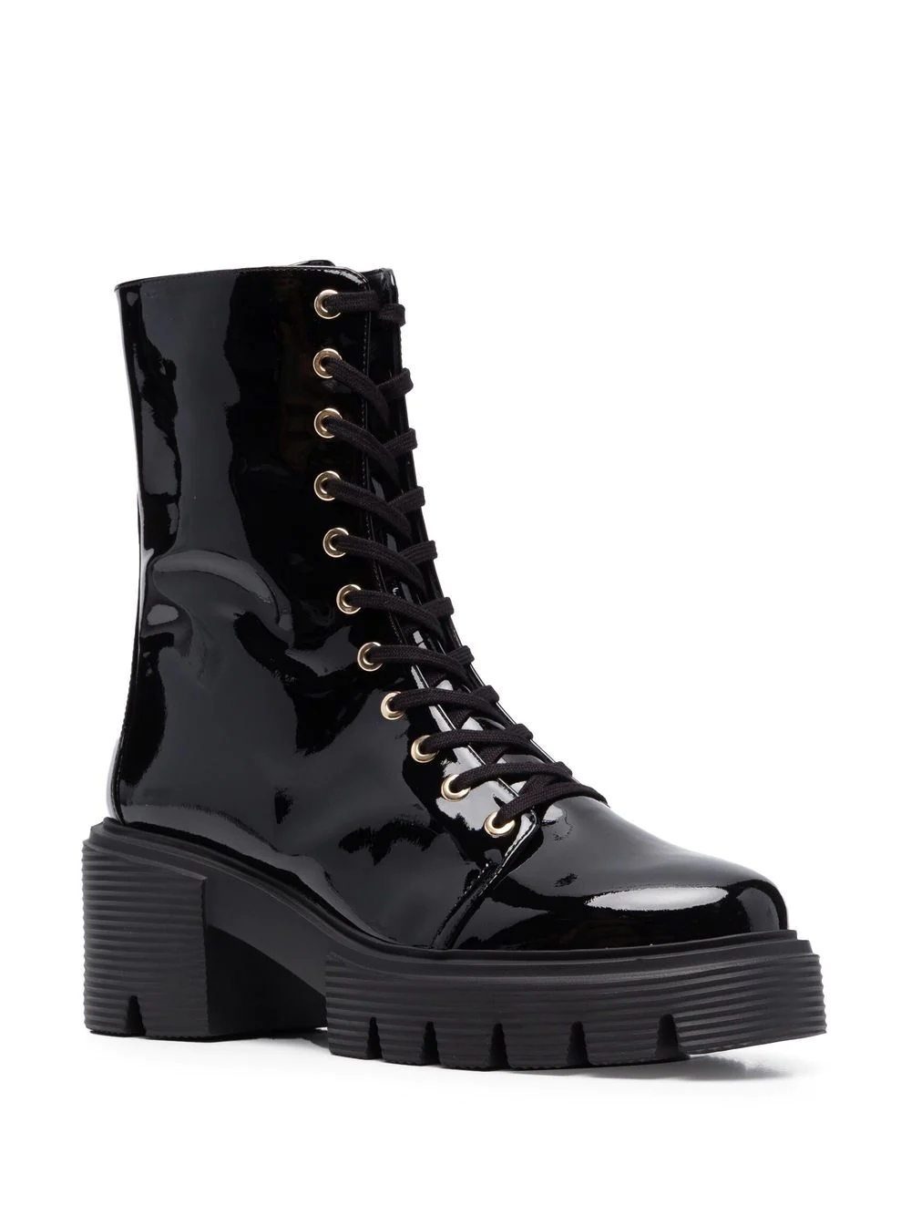 ridged lace-up boots - 2
