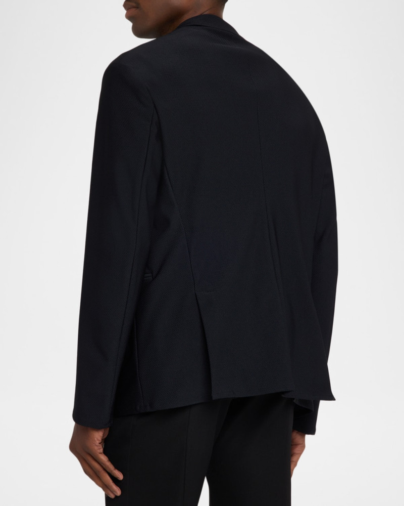 Men's Unlined Rice-Stitch Stretch Knit Blazer 3