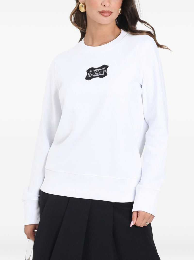 VERSACE JEANS COUTURE logo-patch sweatshirt outlook