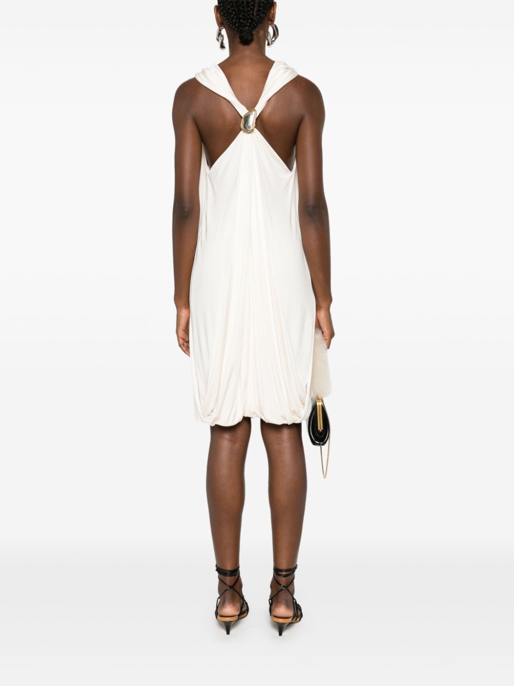 brooch-detail midi dress - 2