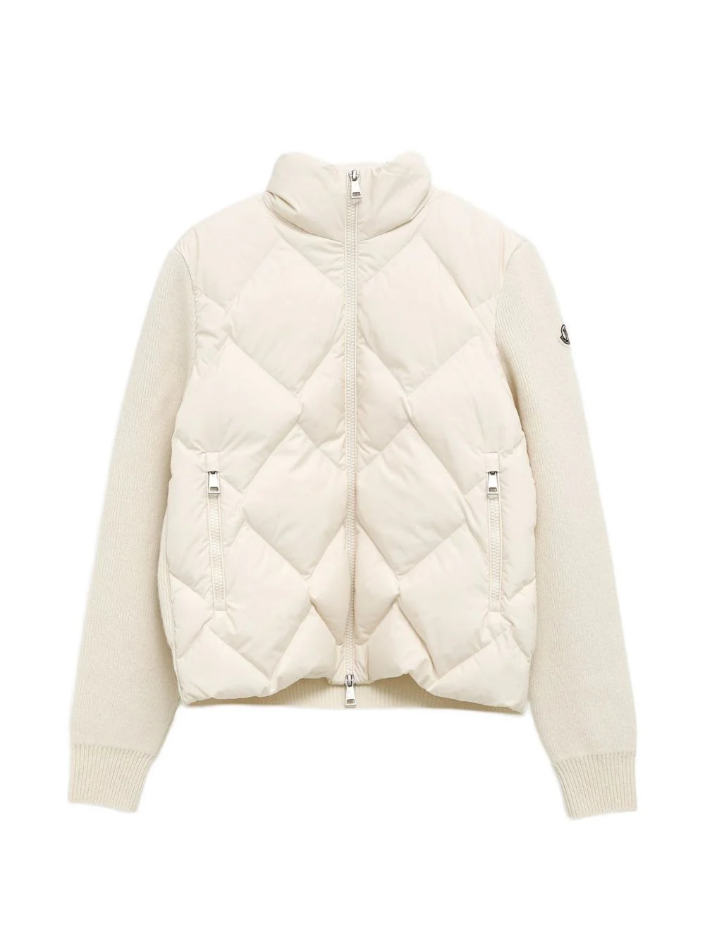 quilted-down panelled jacket - 1
