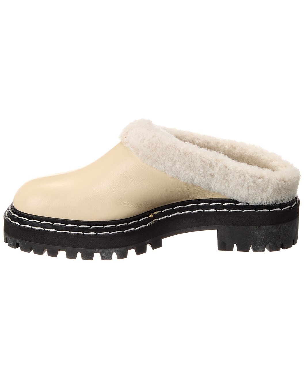 Proenza Schouler Leather & Shearling Mule - 2
