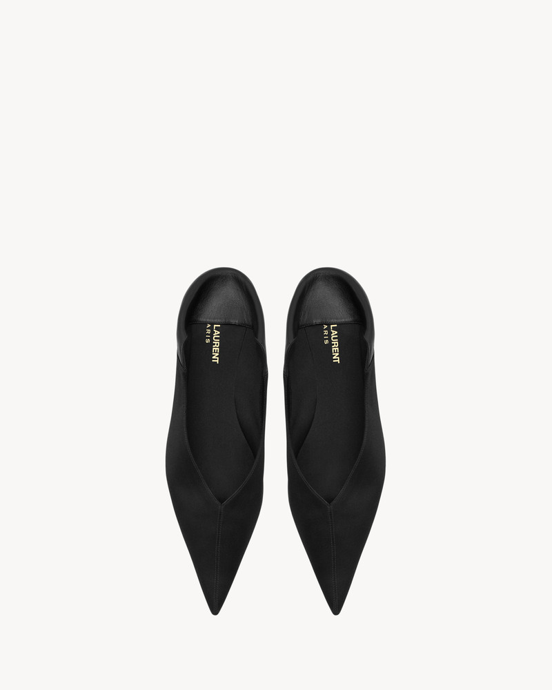 SAINT LAURENT nour slippers in satin outlook