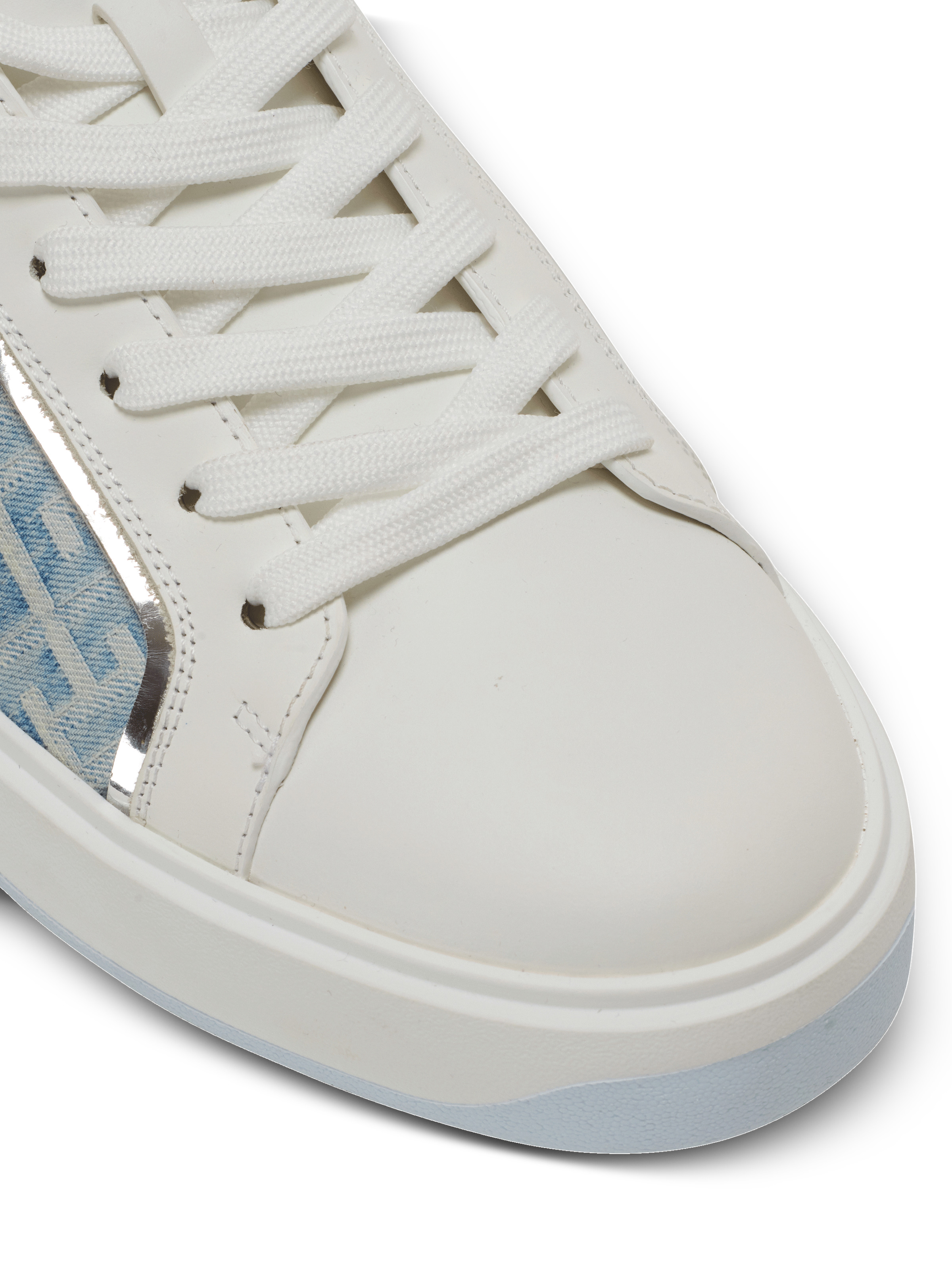 B-Court sneakers in leather and denim - 6