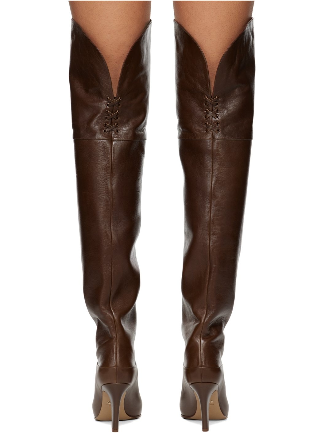 Brown Eve Thigh High Boots - 2