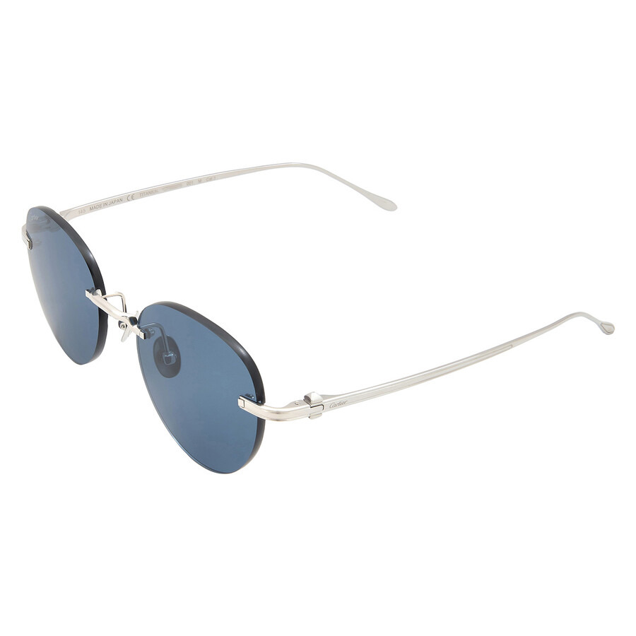 Cartier Pasha de Cartier Blue Round Men's Titanium Sunglasses CT0331S 001 51 - 4