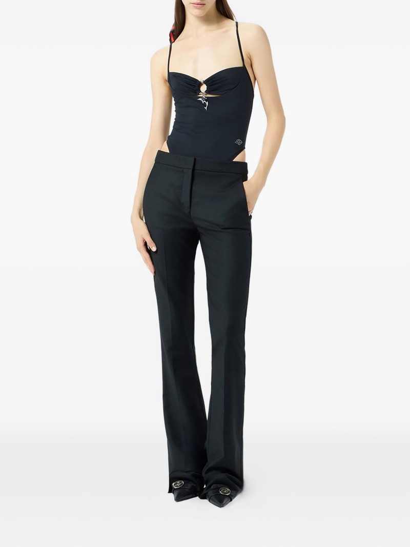 Blumarine diagonal-weave trousers outlook