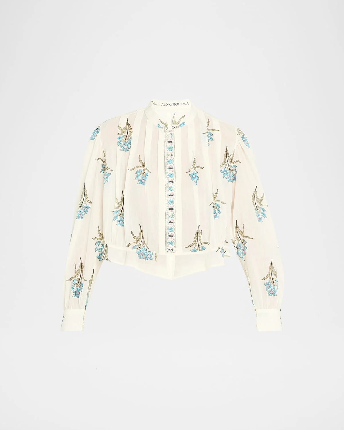 Ryland Cropped Floral Blouse - 1