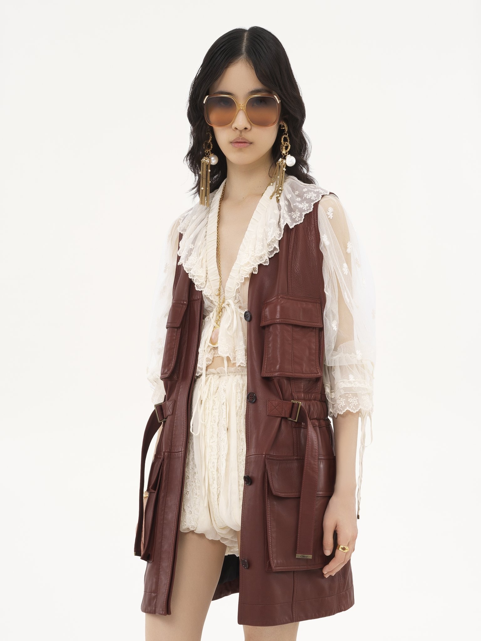 UTILITARIAN VEST IN LEATHER - 4