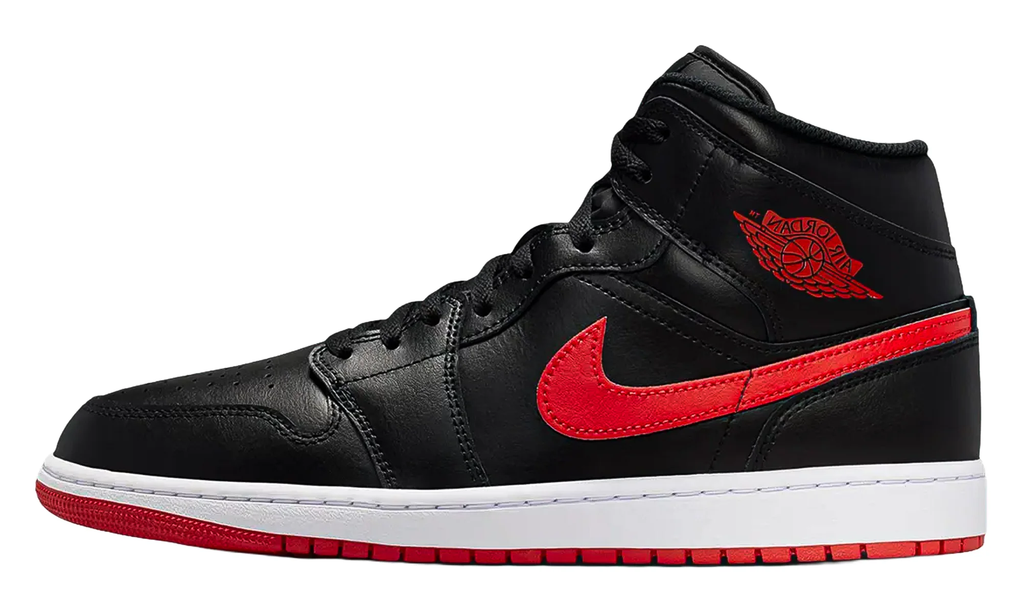 Air Jordan 1 Mid "Black / White / University Red" DQ8426 005 - 1