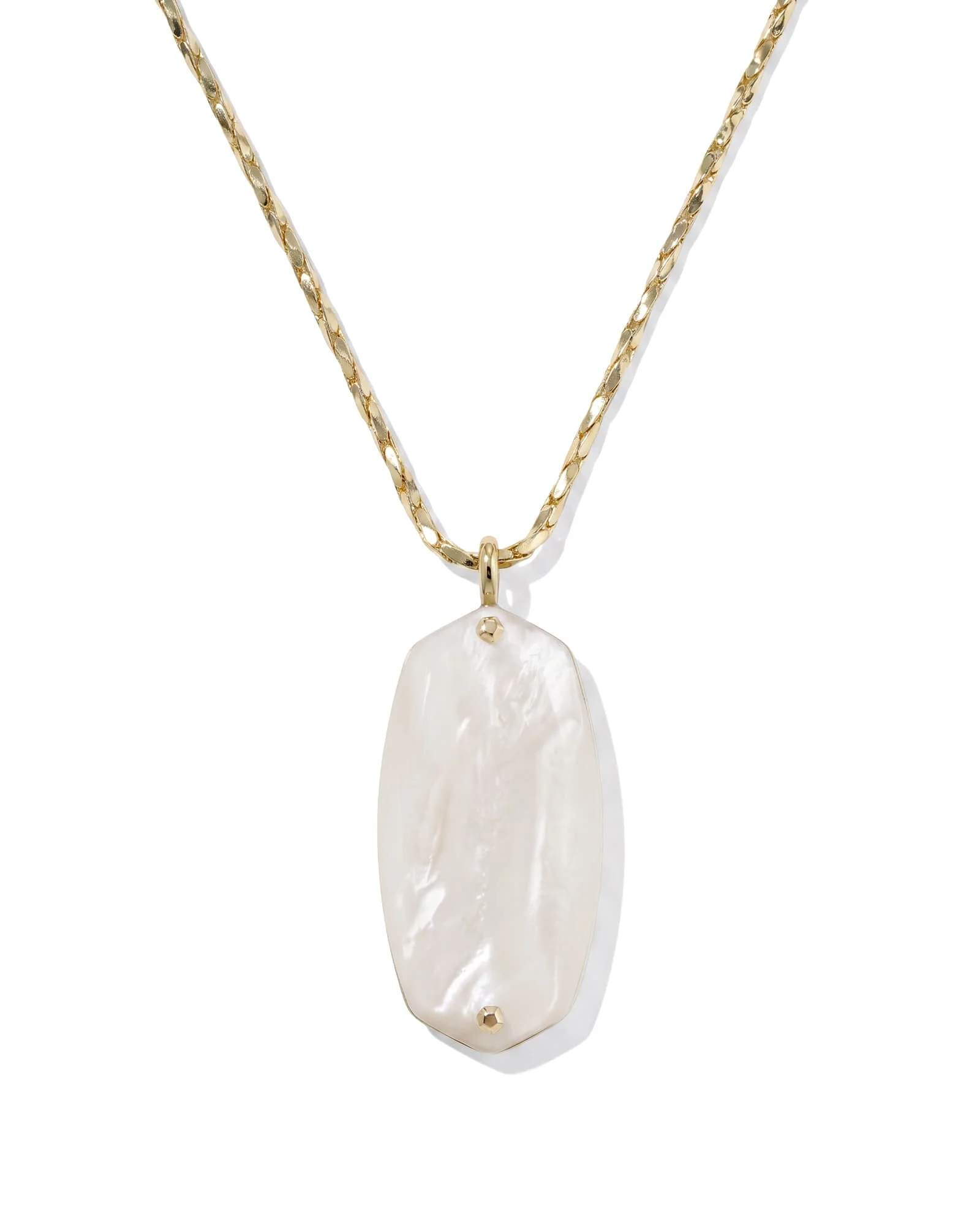 Danielle Riveted Gold Long Pendant Necklace - 1