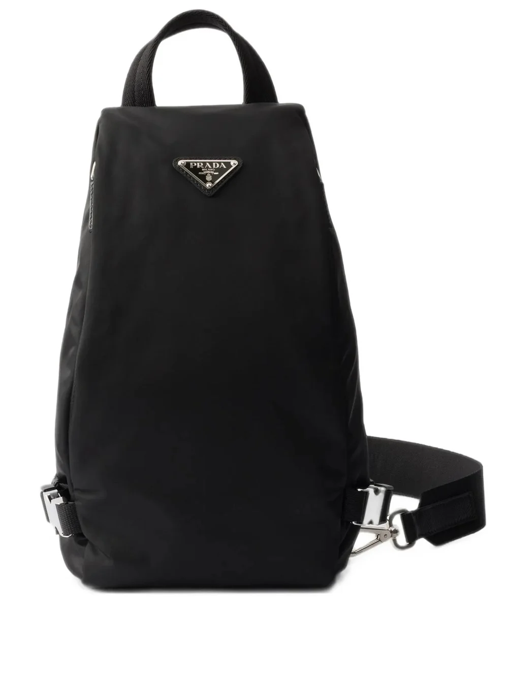 PRADA backpack in black re-nylon and saffiano leather - 1