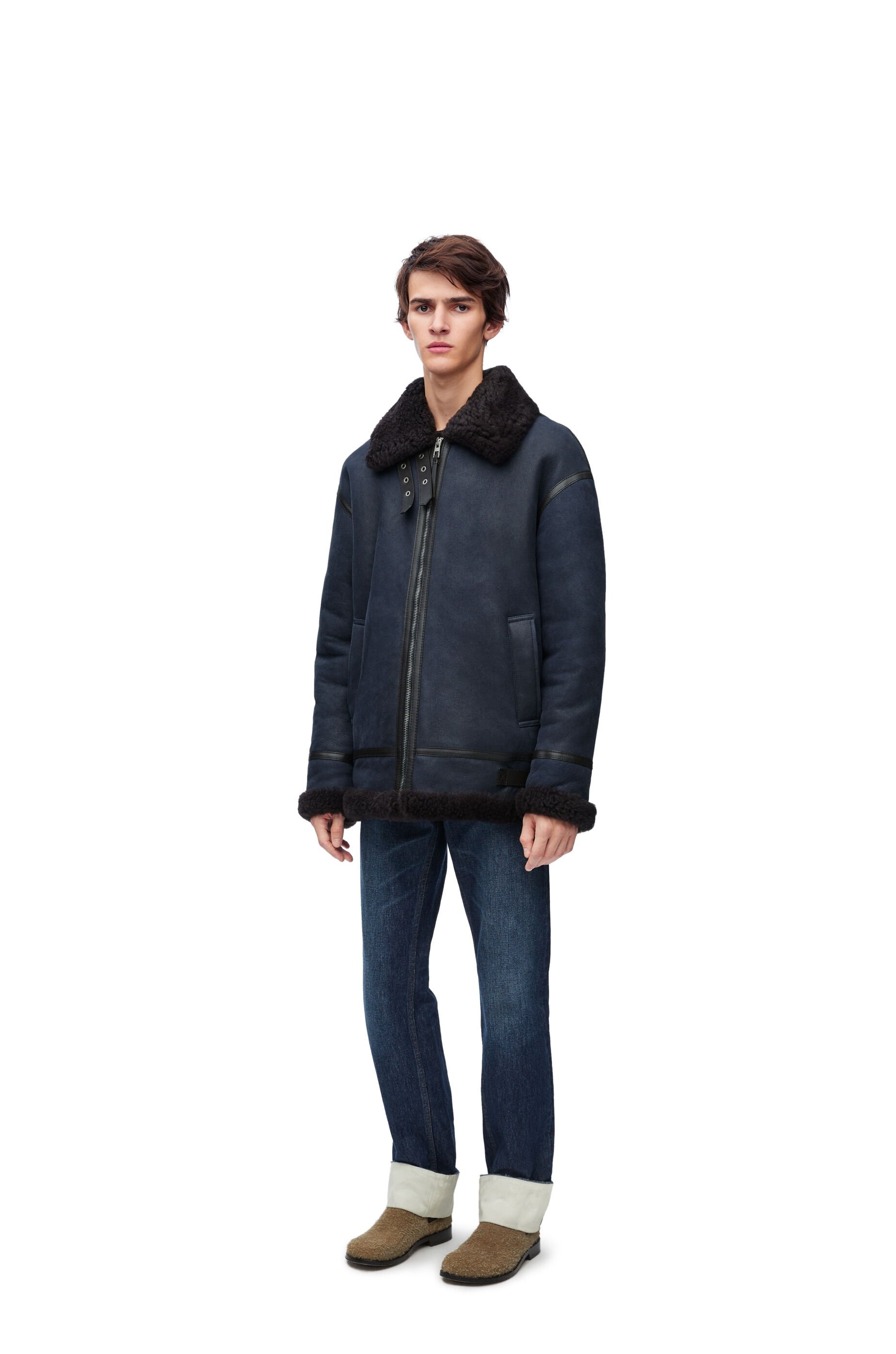 Aviator jacket in shearling - 2