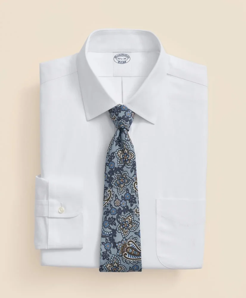 Brooks Brothers Explorer Collection Non-Iron Twill Ainsley Collar, Dress Shirt - 1