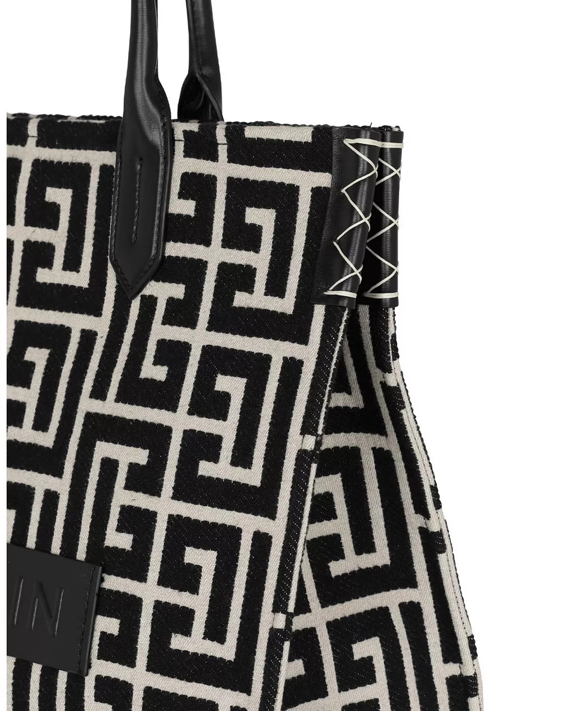 Women's B-Army 42 Monogram Jacquard and Leather Tote Bag - 3