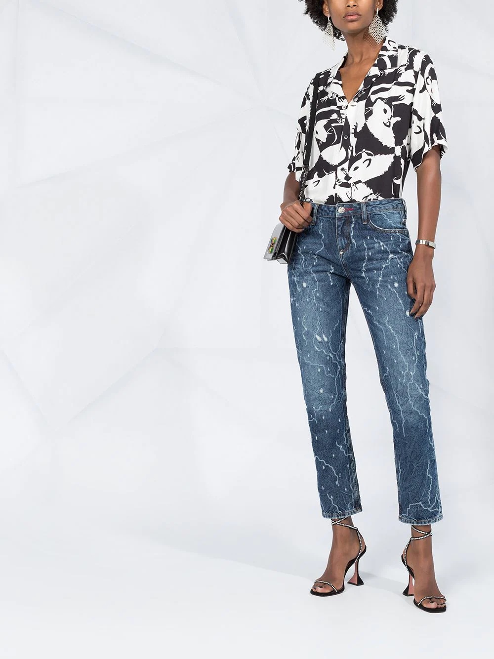 washed effect boyfriend jeans - 2