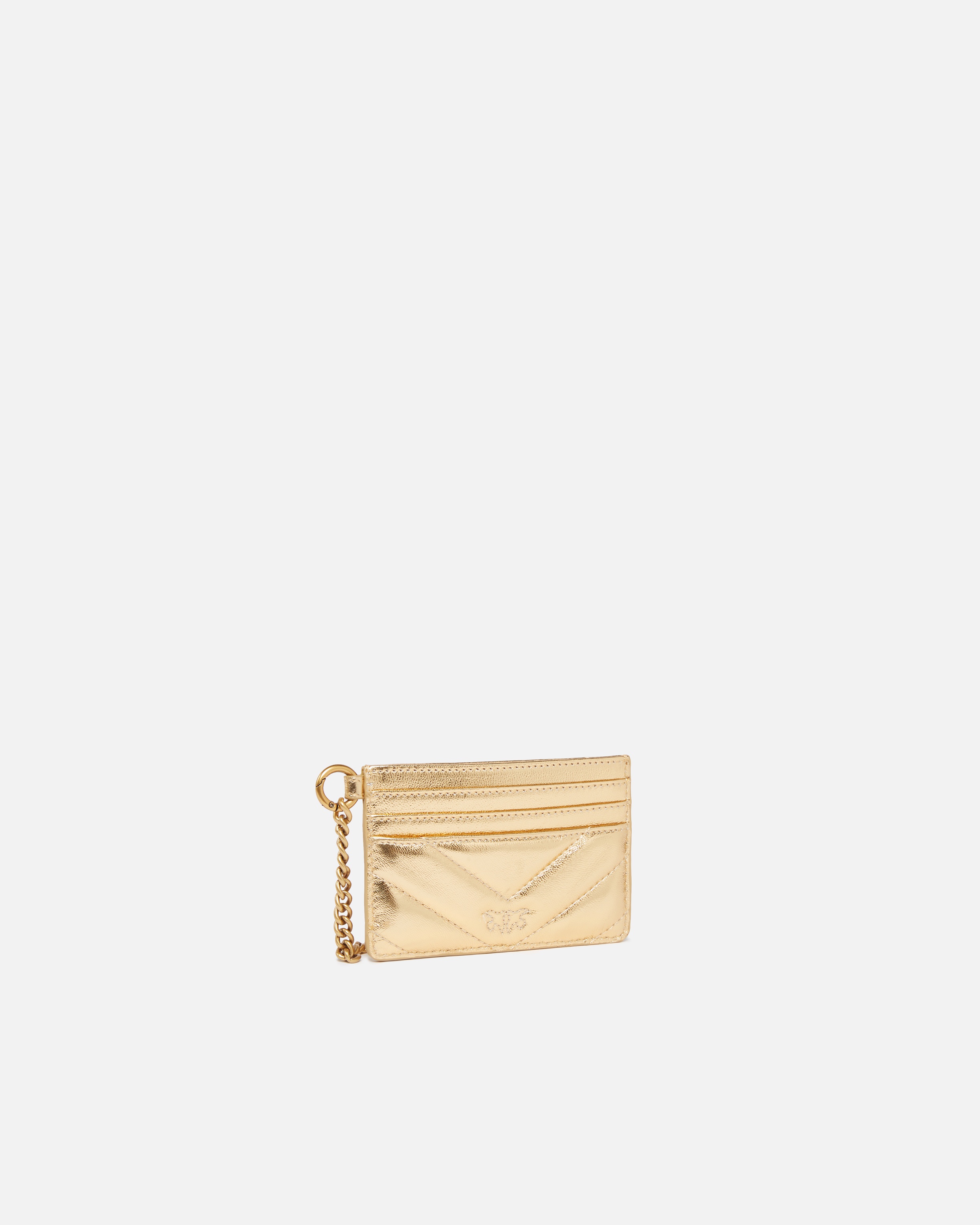 METALLIC LEATHER POUCH WITH CARD SLOTS - 2