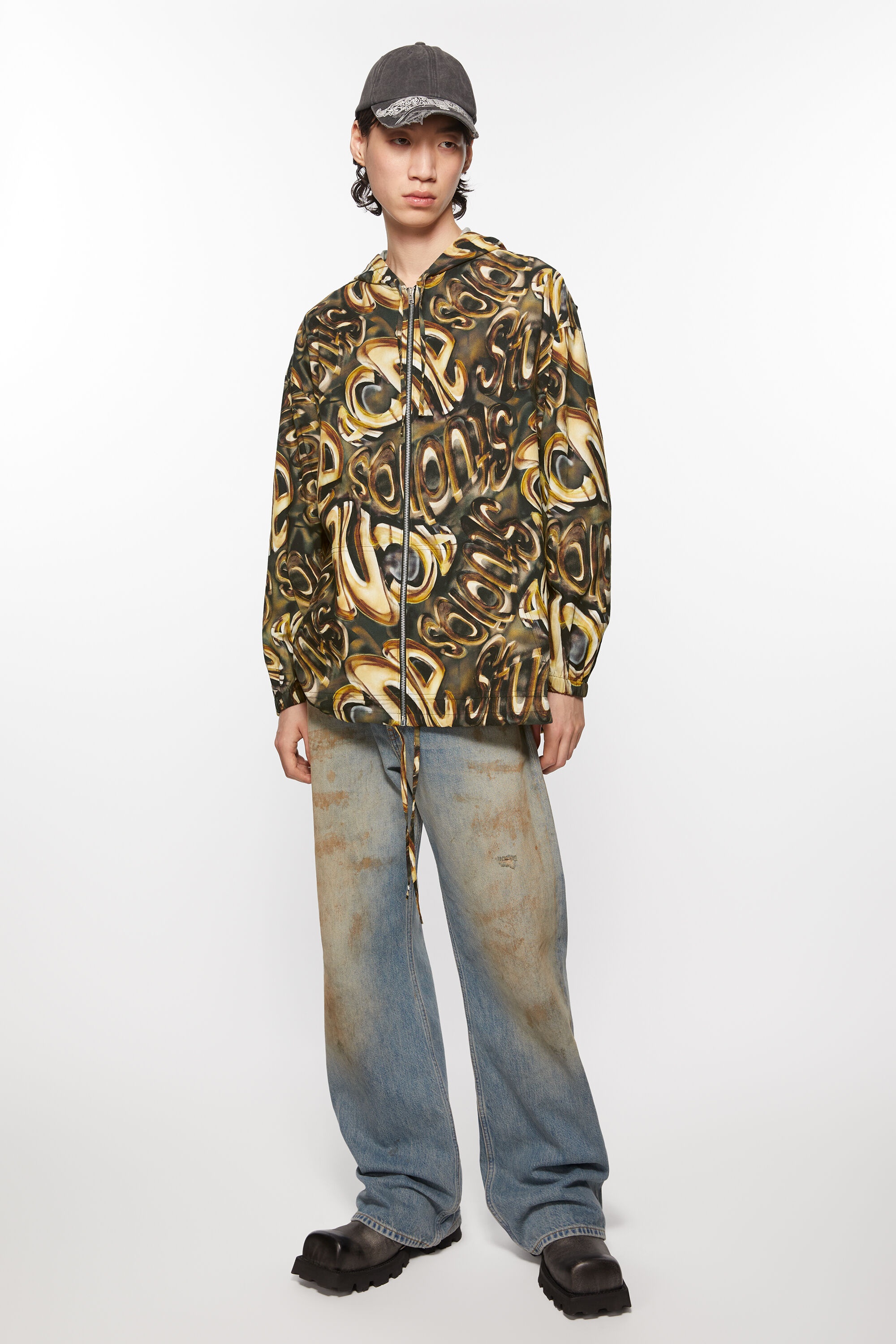 Hooded logo jacket - Black/gold - 5