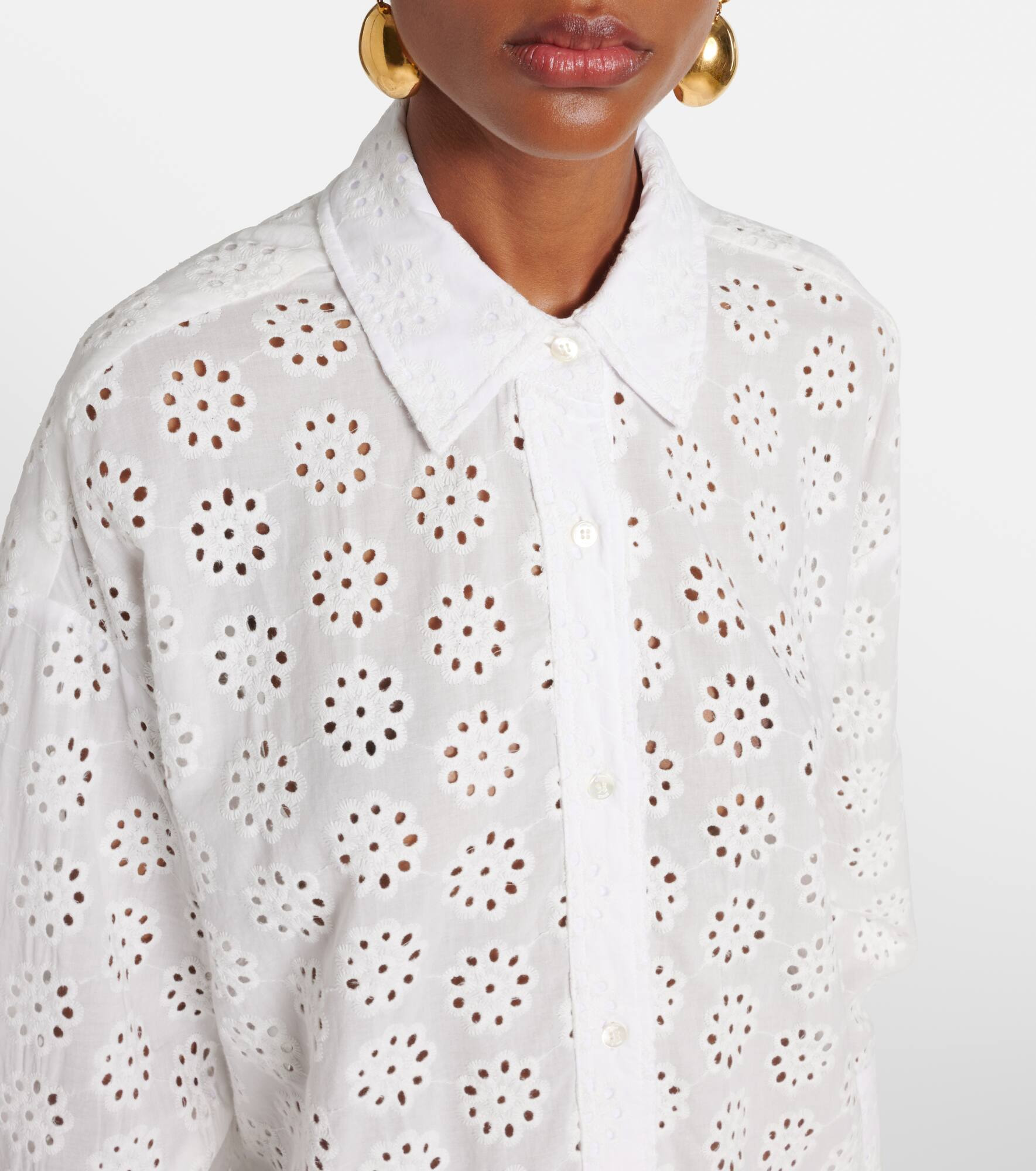 Colton eyelet cotton shirt - 4