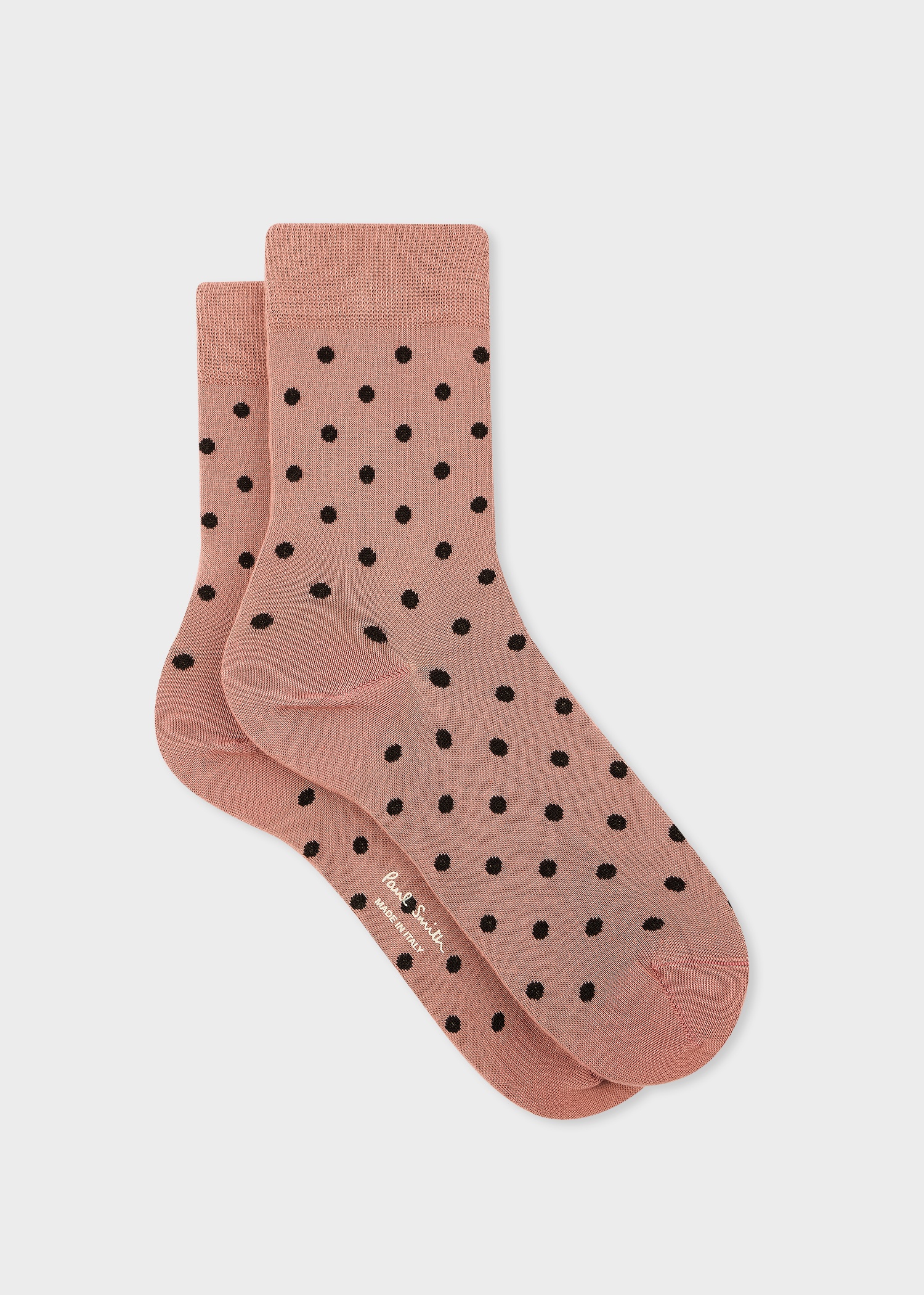 Women's Dusky Pink Polka Dot Socks - 1