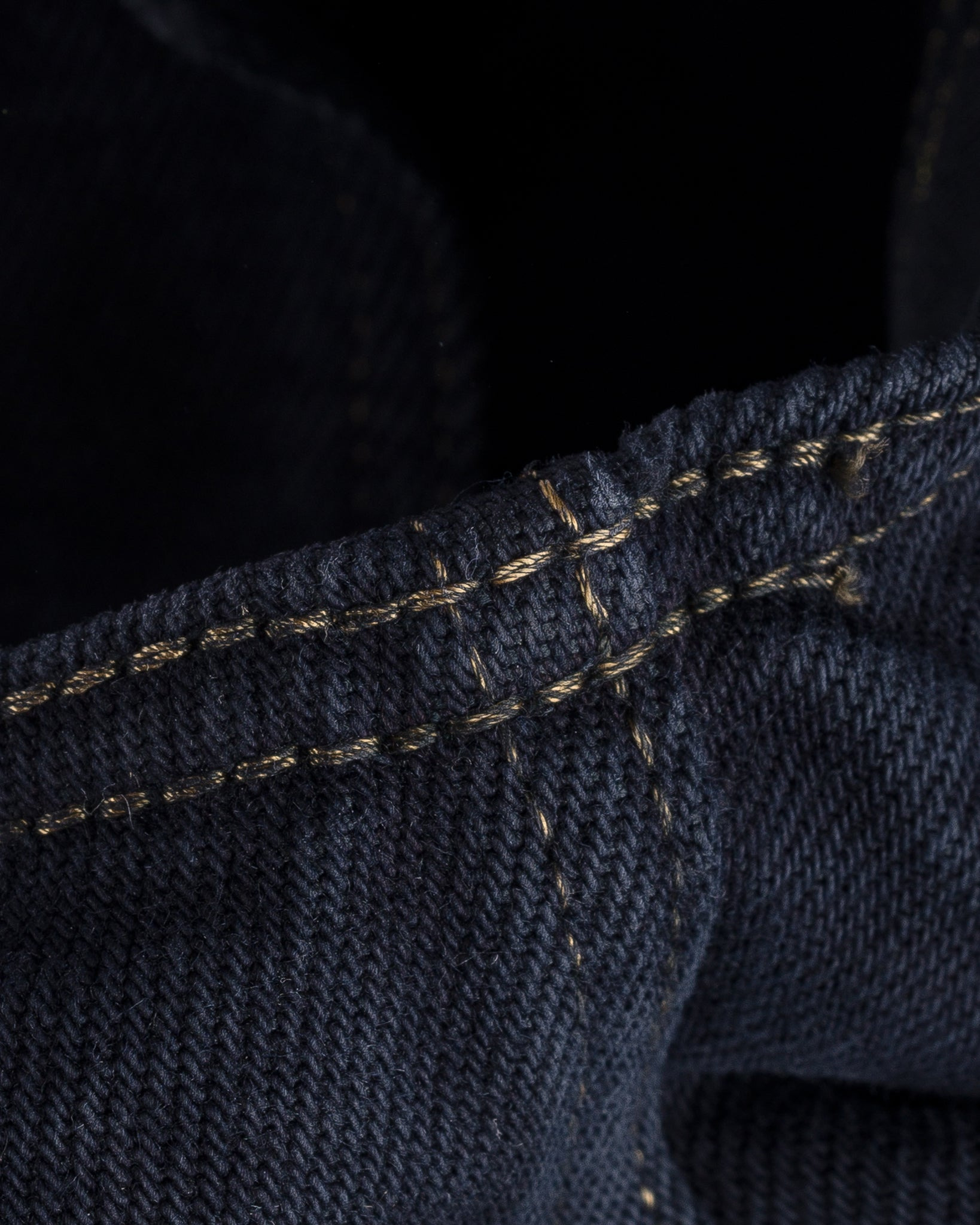 IH-526SVod 21oz Selvedge Denim Modified Type III Vest - Indigo Overdyed Black - 15