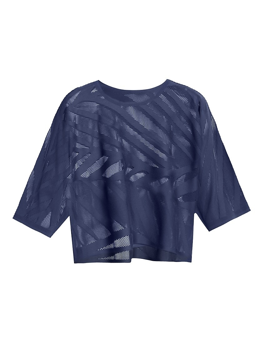 Pleats Please Issey Miyake Boxy Breathable Fern Top | REVERSIBLE