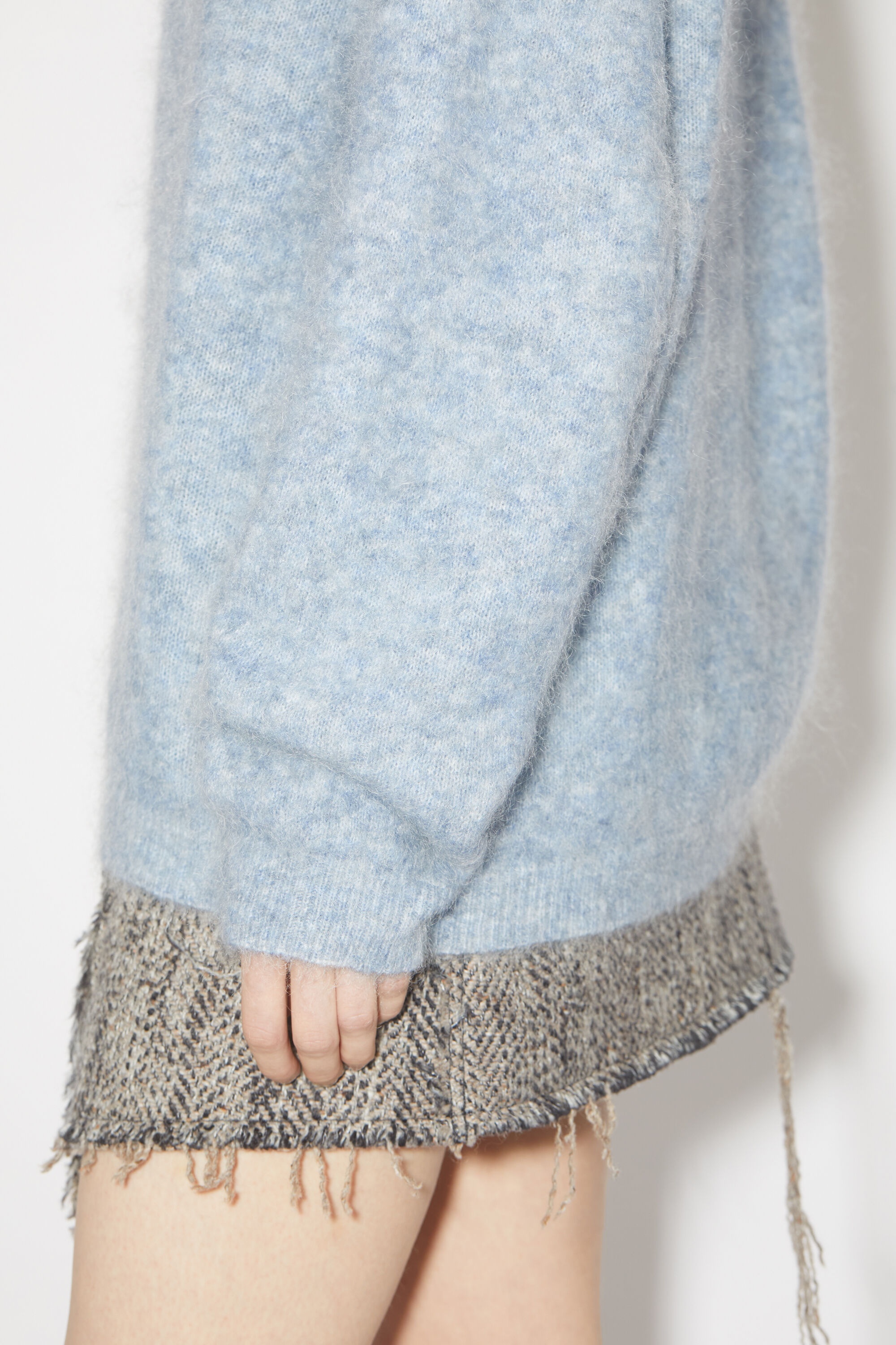 Wool mohair jumper - Denim blue - 4