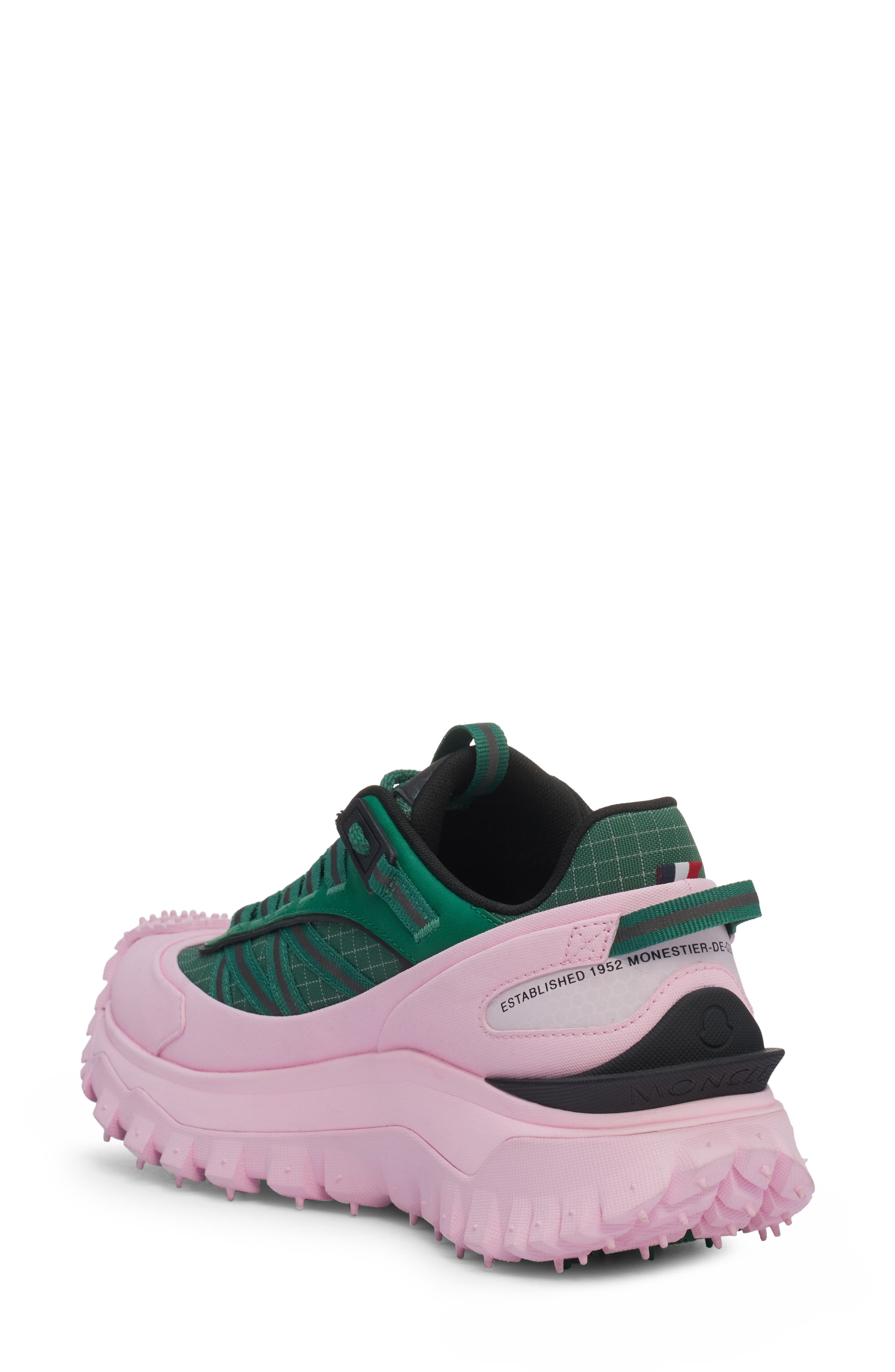 Moncler Trailgrip Gore-Tex® Waterproof Low Top Sneaker in Green/Pink at Nordstrom - 2
