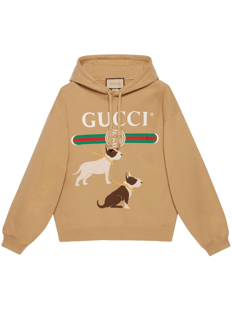 GG-logo print cotton sweatshirt 1